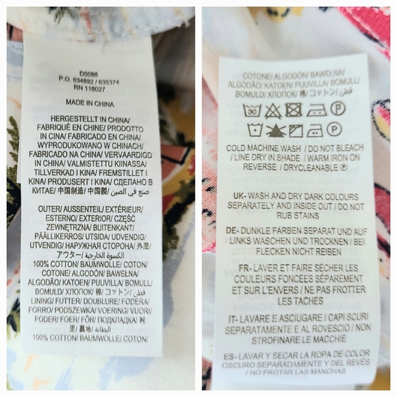 NWT Boden Tropical Print Cotton Sleeveless Dress - Picture 8 of 10